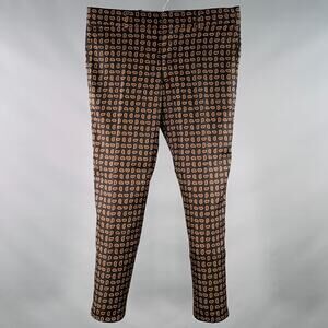 ALEXANDER MCQUEEN Size 34 Black Red Yellow Paisley Wool Silk Dress Pants